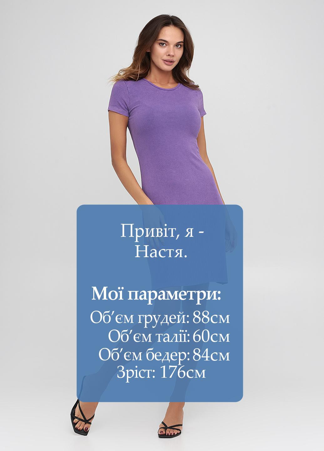 Фіолетова кежуал сукня сукня-футболка C&A однотонна