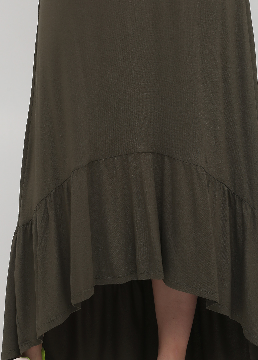 Оливковая (хаки) кэжуал юбка Reserved а-силуэта (трапеция)