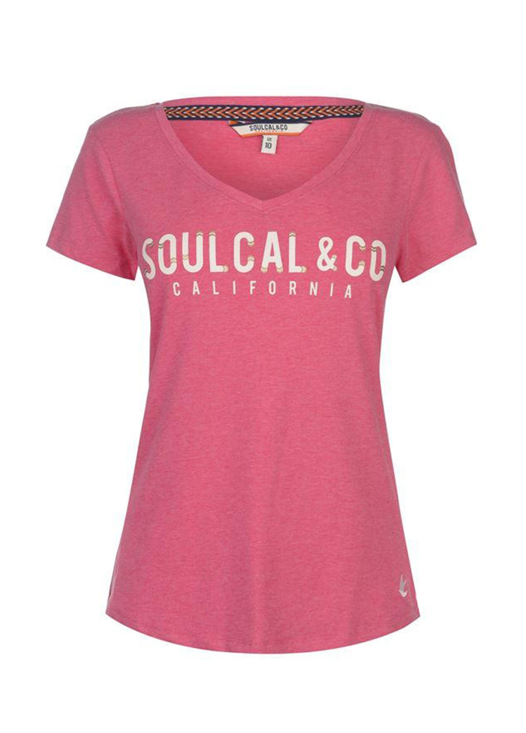 Розовая летняя футболка Soulcal & Co