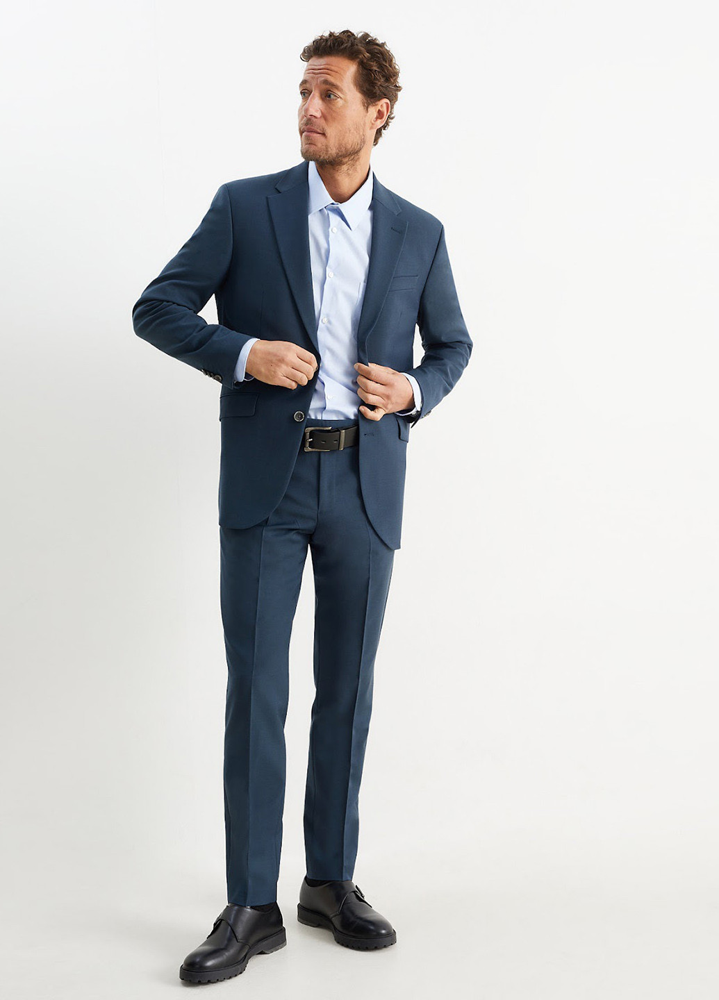 Синие классические демисезонные классические брюки C&A