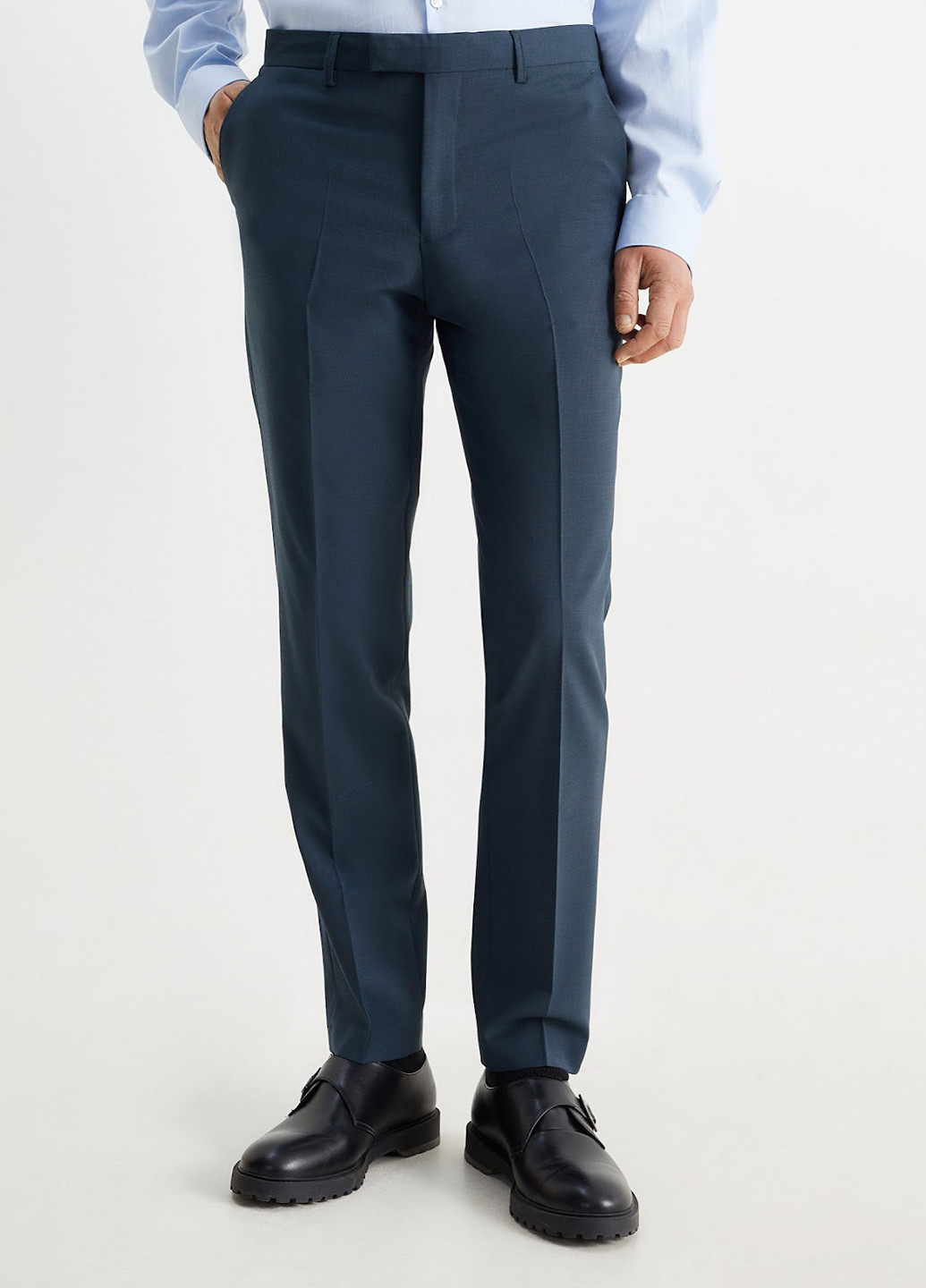 Синие классические демисезонные классические брюки C&A