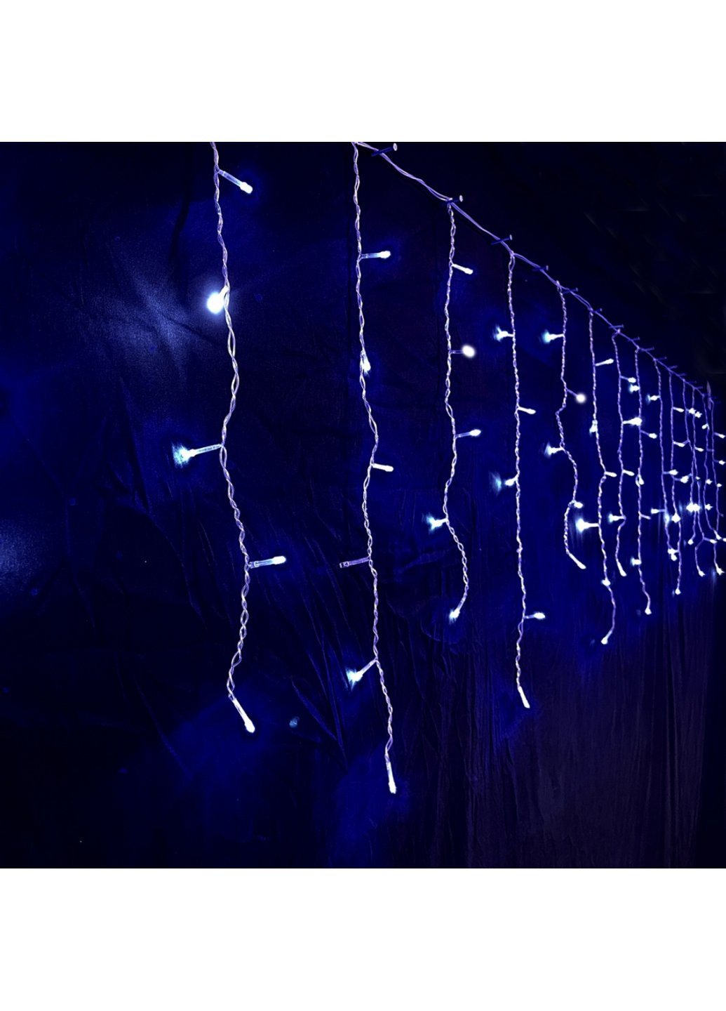 Гирлянда Novogod`ko бахрома 83 LED, синий, 3*0,6 м, мерцание (973777) Power (254593339)