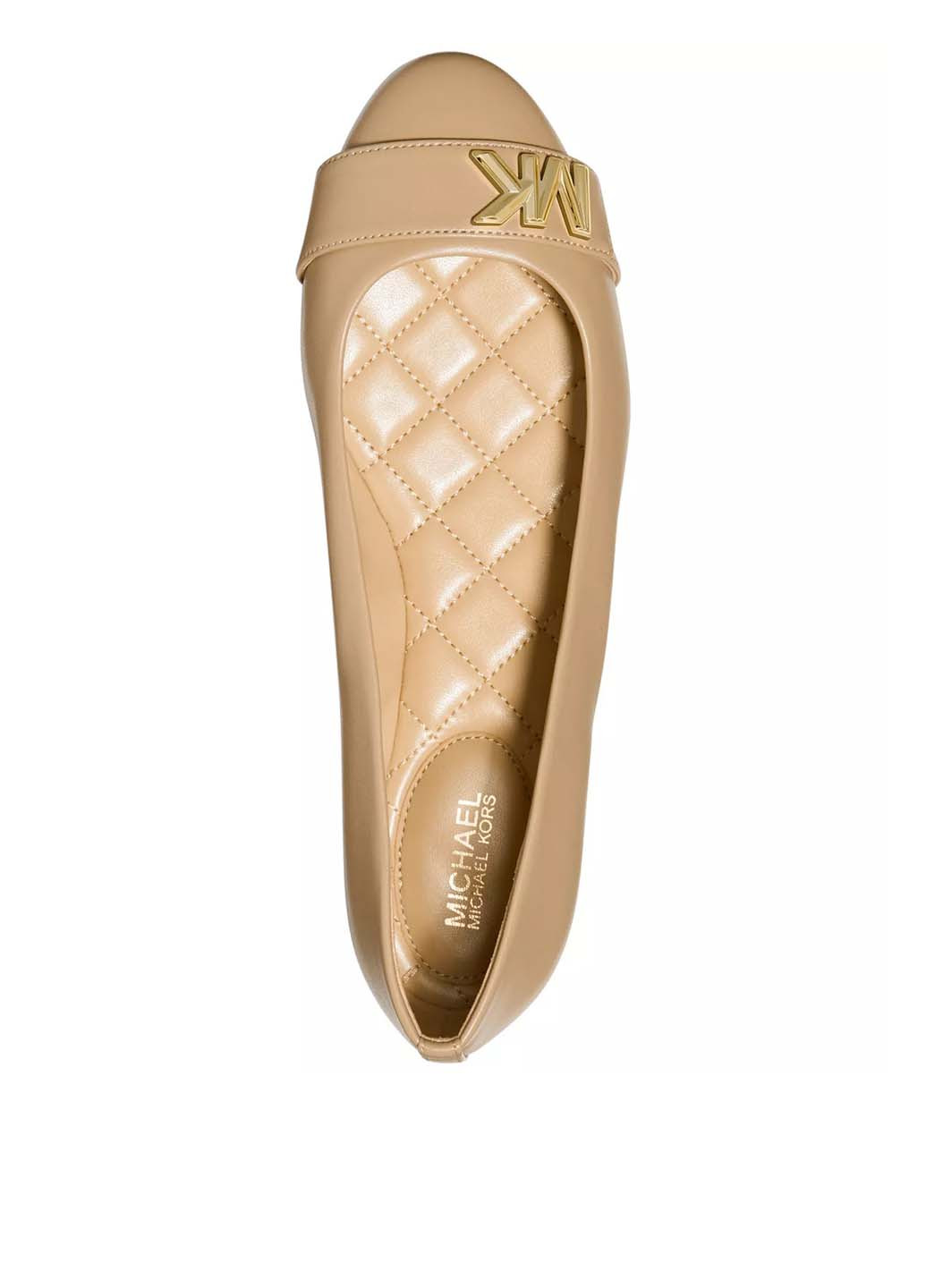 Жіночі балетки Michael Kors | бежеві однотонні логотип штучна шкіра (297091108)