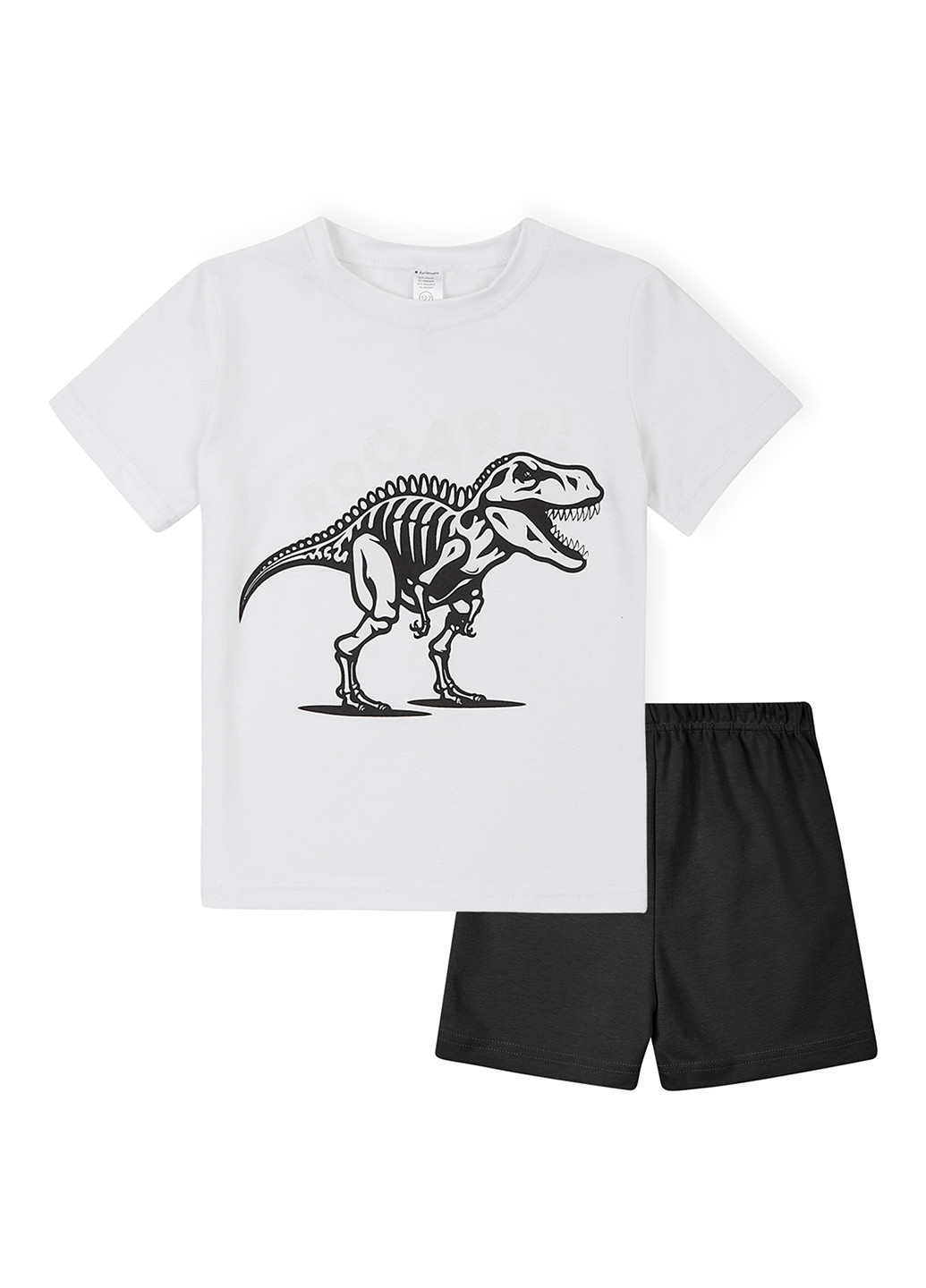 Чорно-біла всесезон піжама (футболка, шорти) футболка + шорти Garnamama