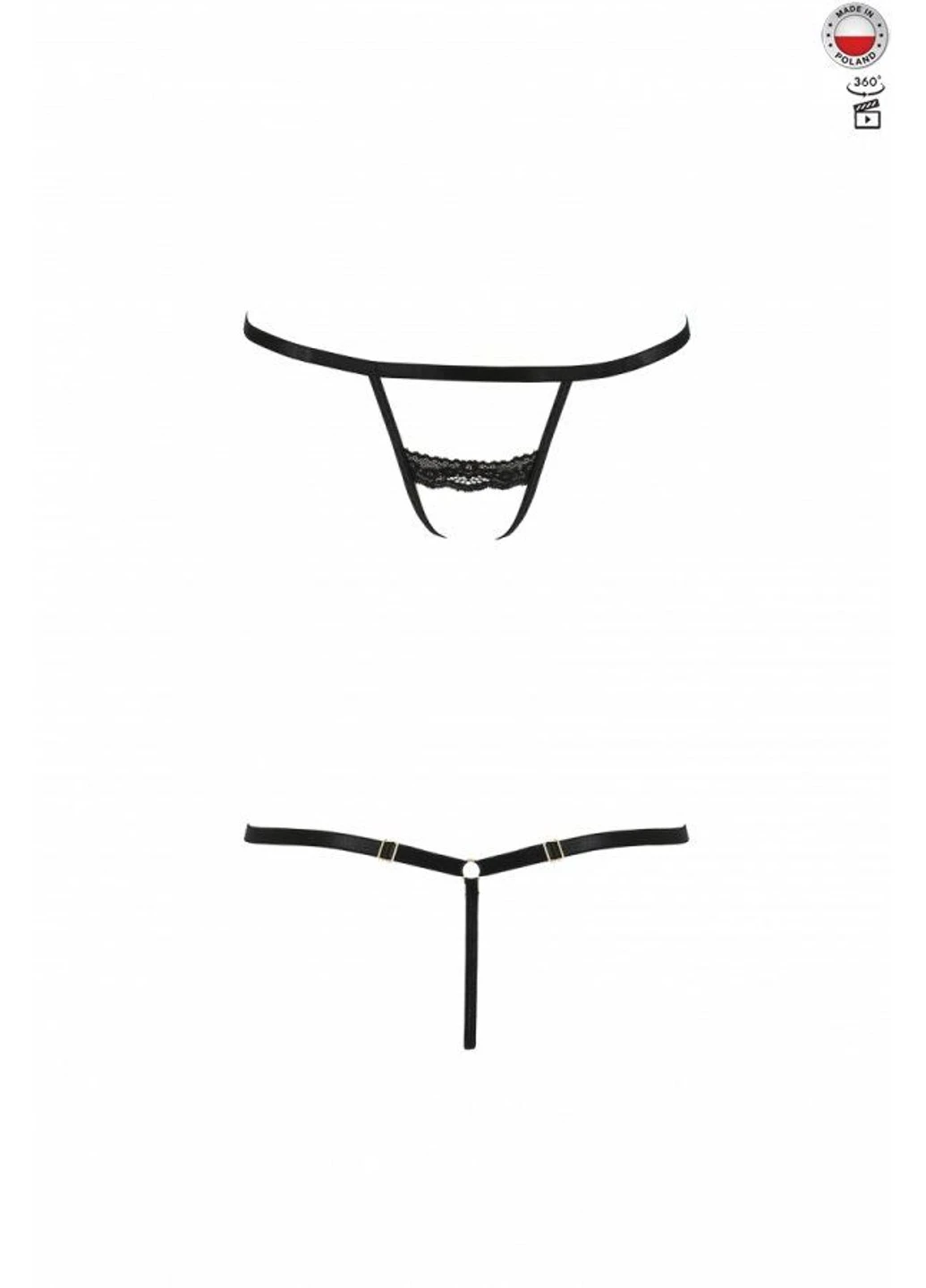 Трусики-стрепи SHELLY THONG black XXL/XXXL - Passion Exclusive ADDICTION (255459621)