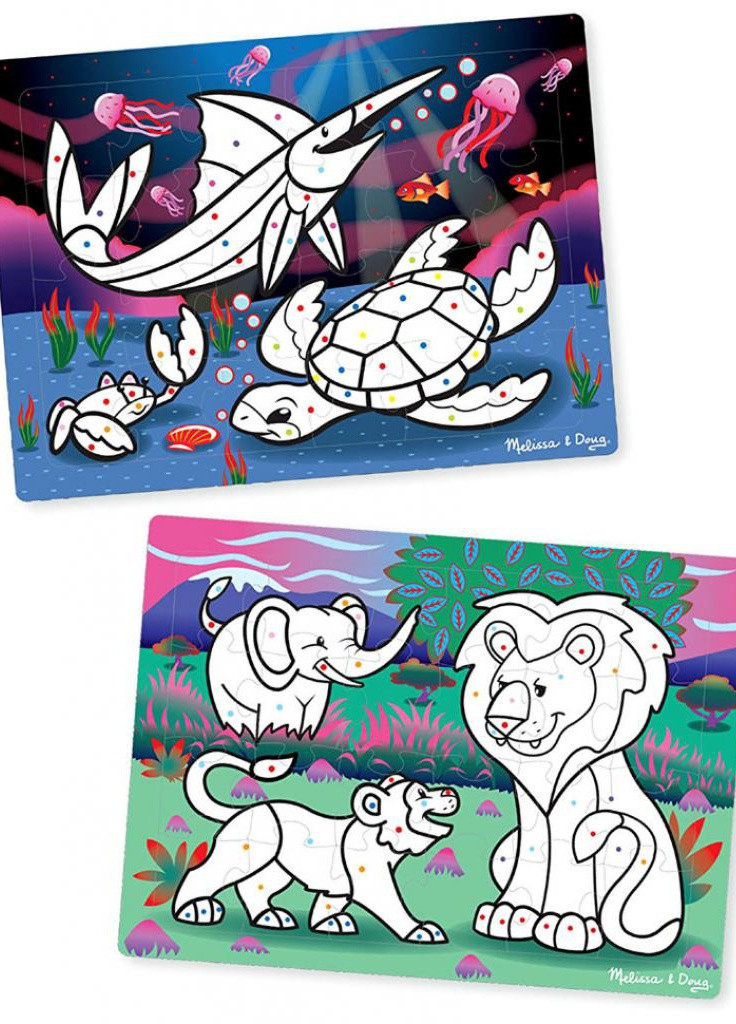 Набір для творчості Melissa & Doug 3D пазли-розмальовки Сафарі / Океан (MD8823) Melissa&Doug (202365083)