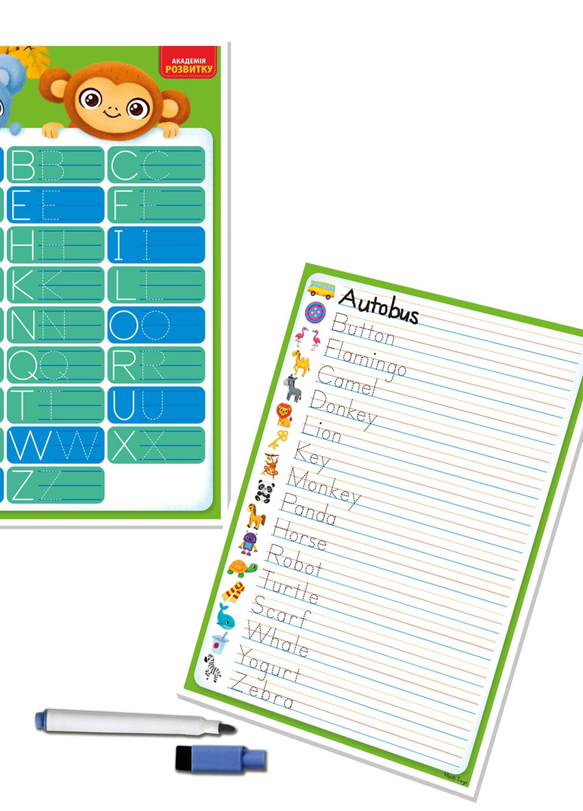 Дошка-тренажер "English" VT5010-28 (укр) Vladi toys (255391285)