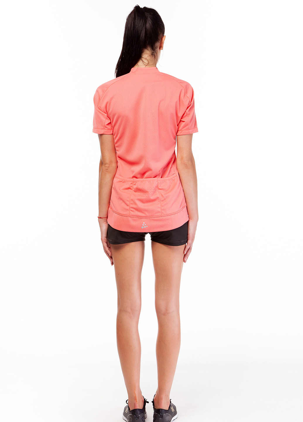 Розовая женская футболка-поло Craft однотонная