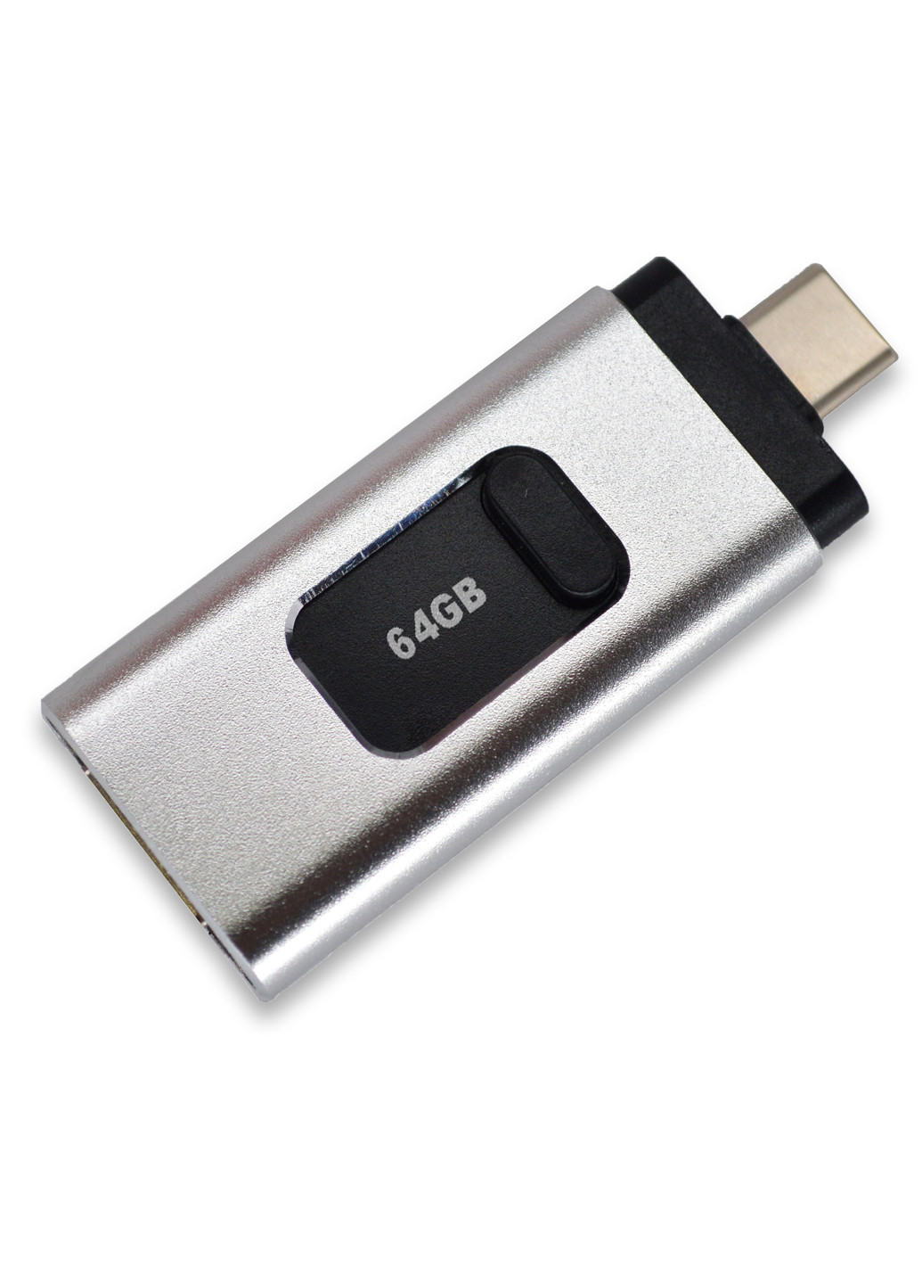 Флешка для iPhone MacBook PC flash drive 64 GB 3 в 1 USB 3.0 / Type-C / Lightning (BLKFL16) Beluck FL64 серебряные