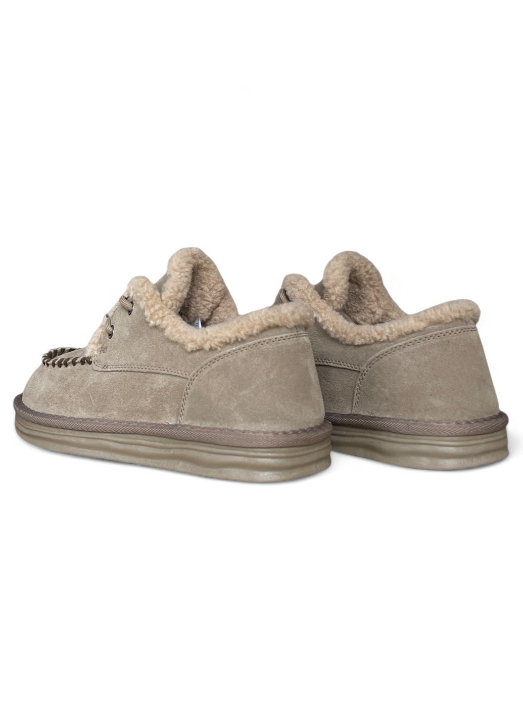 Хаки слипоны Melanda.M с мехом однотонные