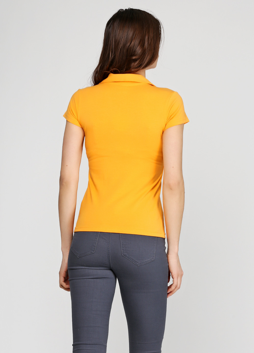 Оранжевая женская футболка-поло Billabong однотонная
