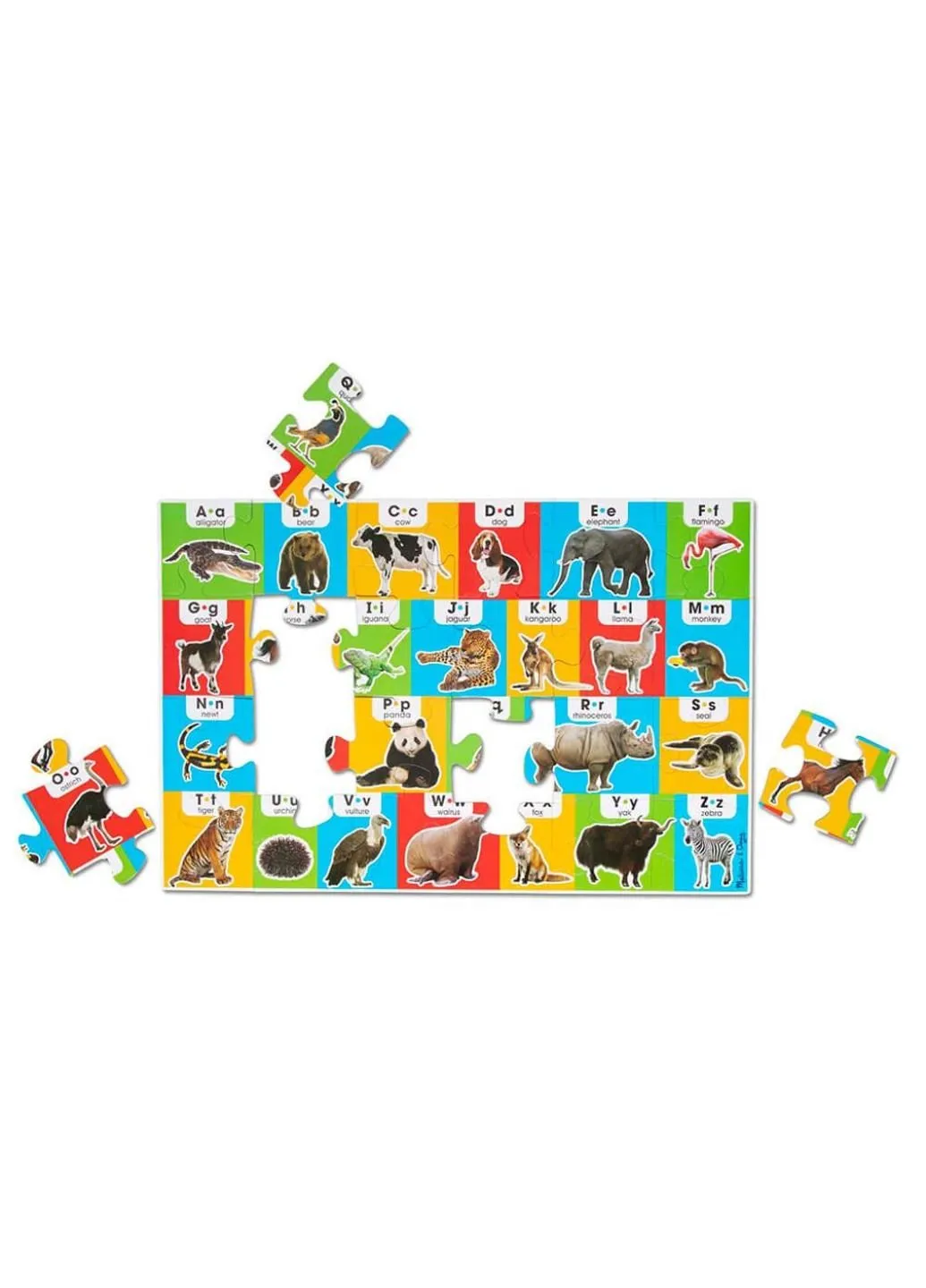 Пазл Мега "Алфавіт Тварини", 24 елементи (MD31001) Melissa&Doug (249984544)