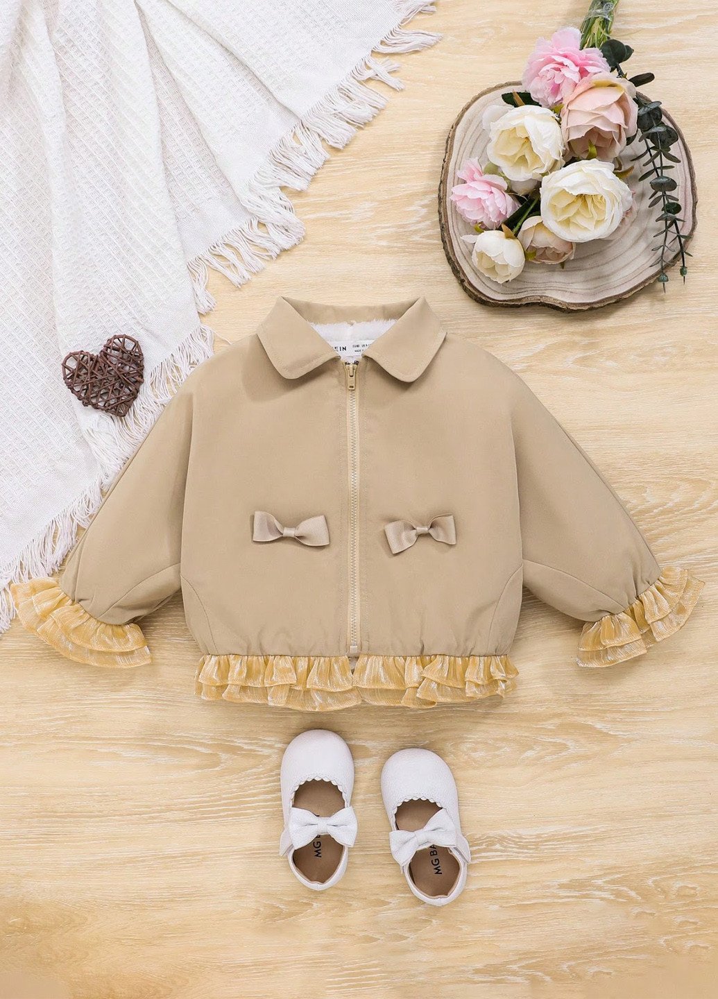 Бежевая демисезонная куртка SHEIN