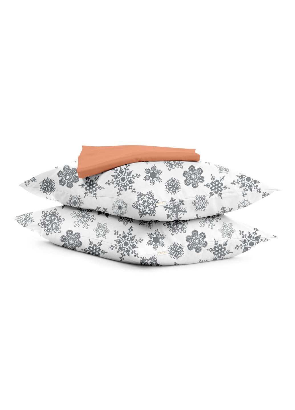 Подростковый комплект RANFORS TERRAKOT SNOWFLAKES GREY (пододеяльник 160х220 см, простынь 155х240 см, наволочка 50х70 см) Cosas (251413591)
