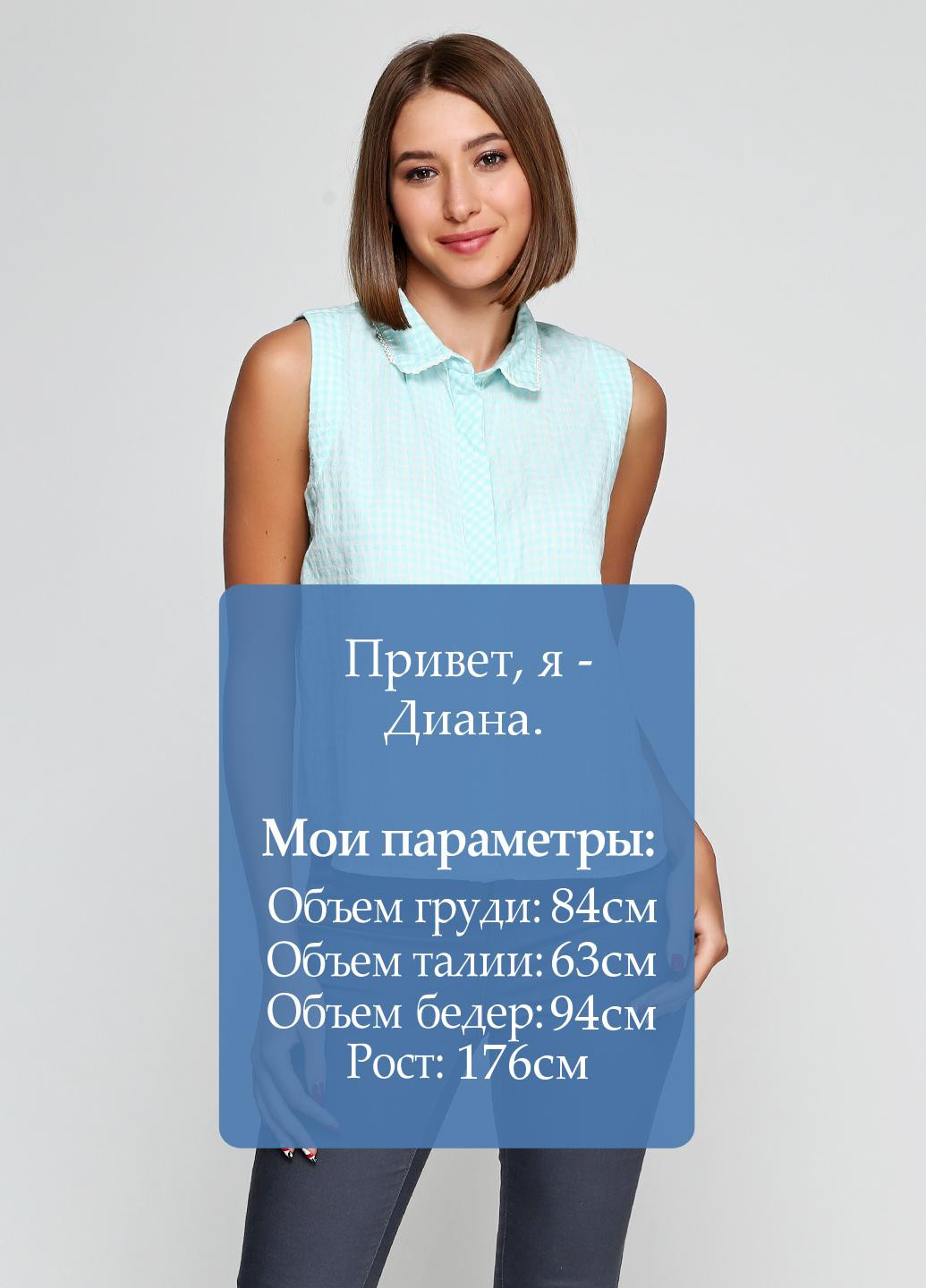 Светло-голубая летняя блуза Vero Moda