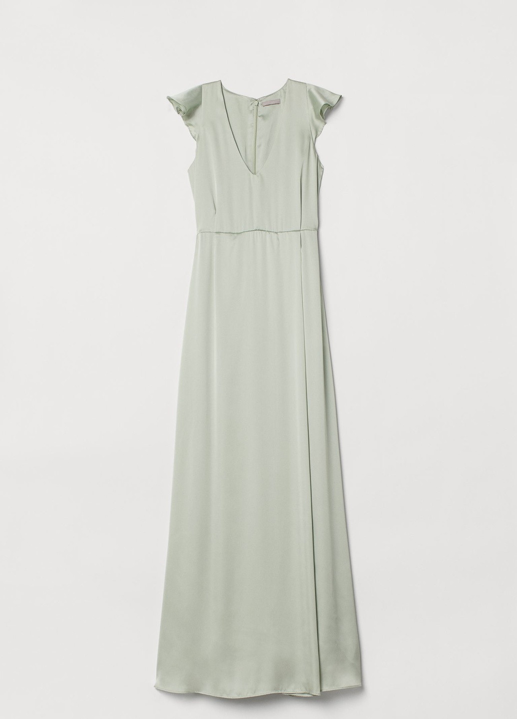 Светло-зеленое кэжуал платье H&M однотонное