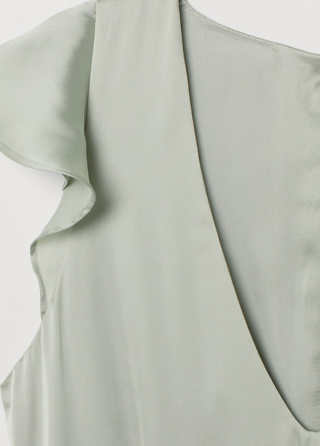 Светло-зеленое кэжуал платье H&M однотонное