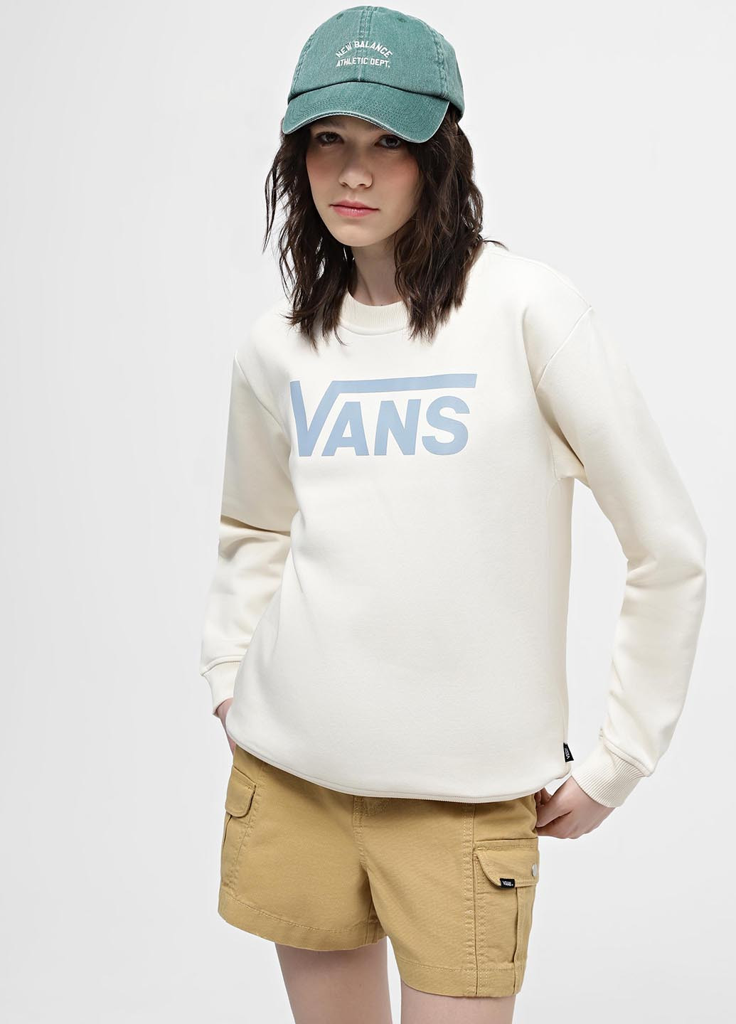 Білий світшот Vans напис без декору (330388129)