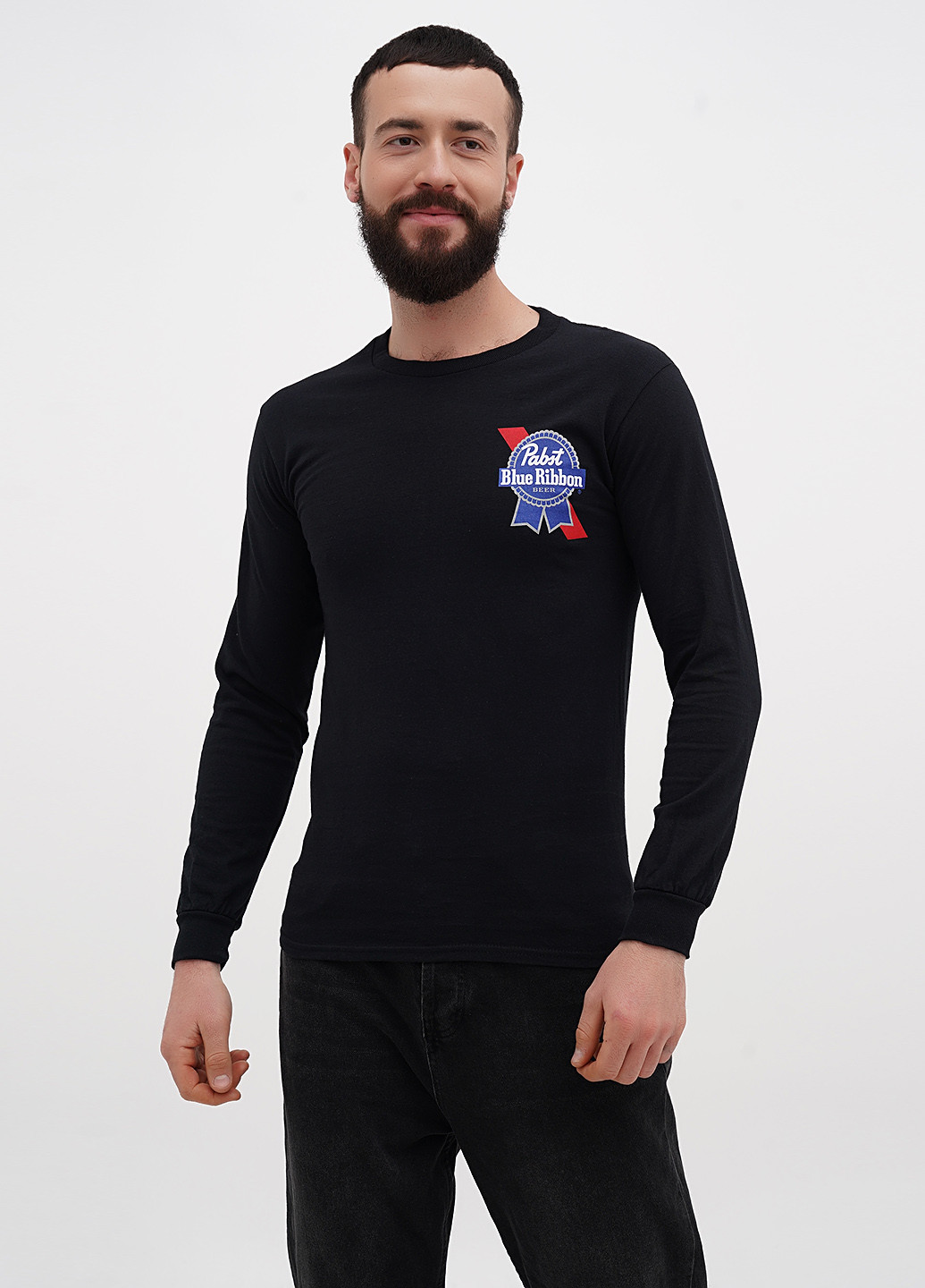 Лонгслів Ripple Junction малюнок чорний кежуали бавовна