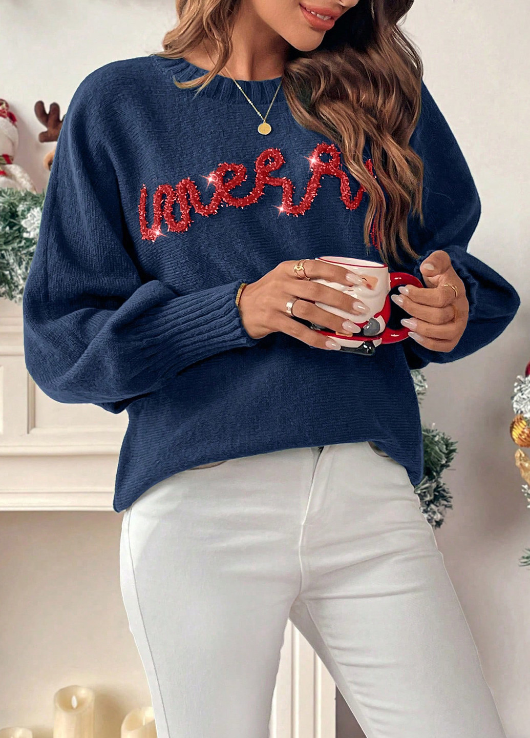 Темно-синій демісезонний джемпер джемпер SHEIN