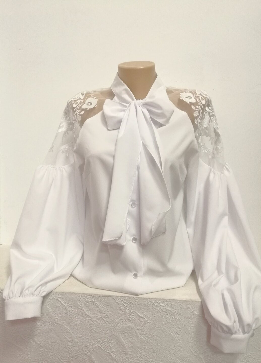 Белая демисезонная блуза люси белая Piccolo L