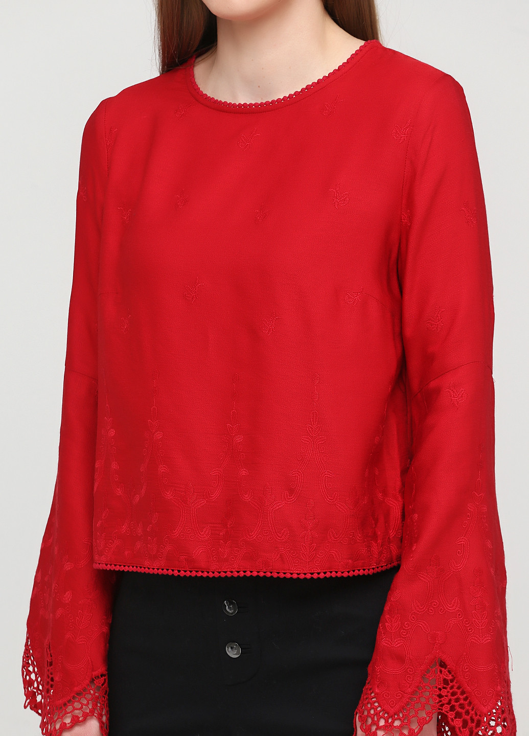 Темно-червона демісезонна блуза Only