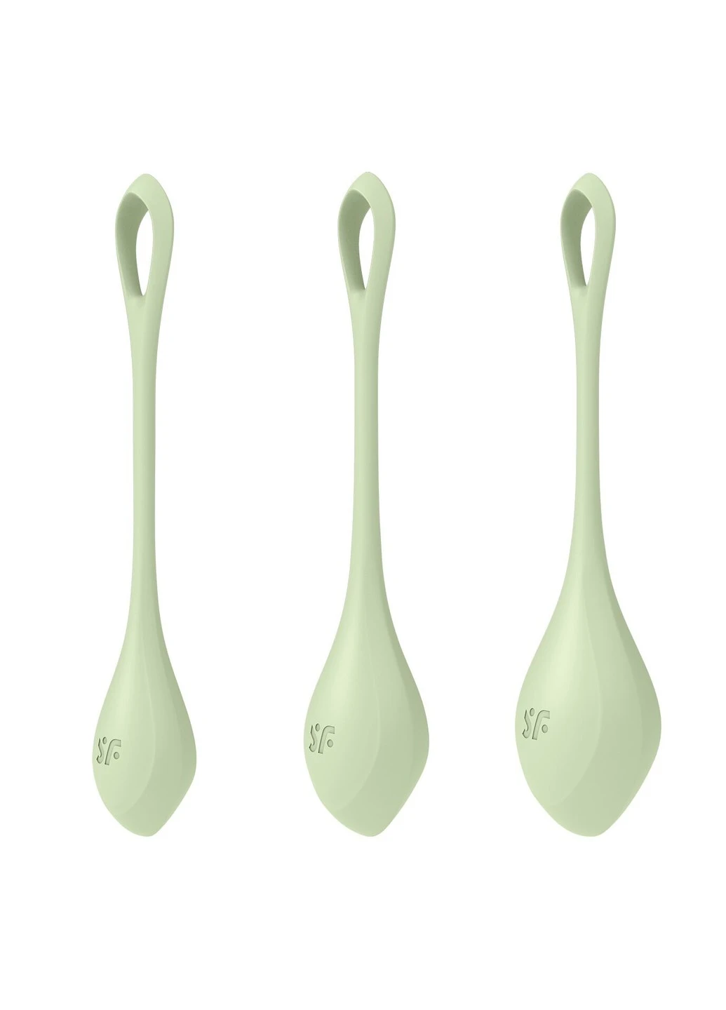 Набор йони бусин Yoni Power 2 Light Green, диаметр 2-2,5-3см, вес 22-44-73гр Satisfyer (252607209)