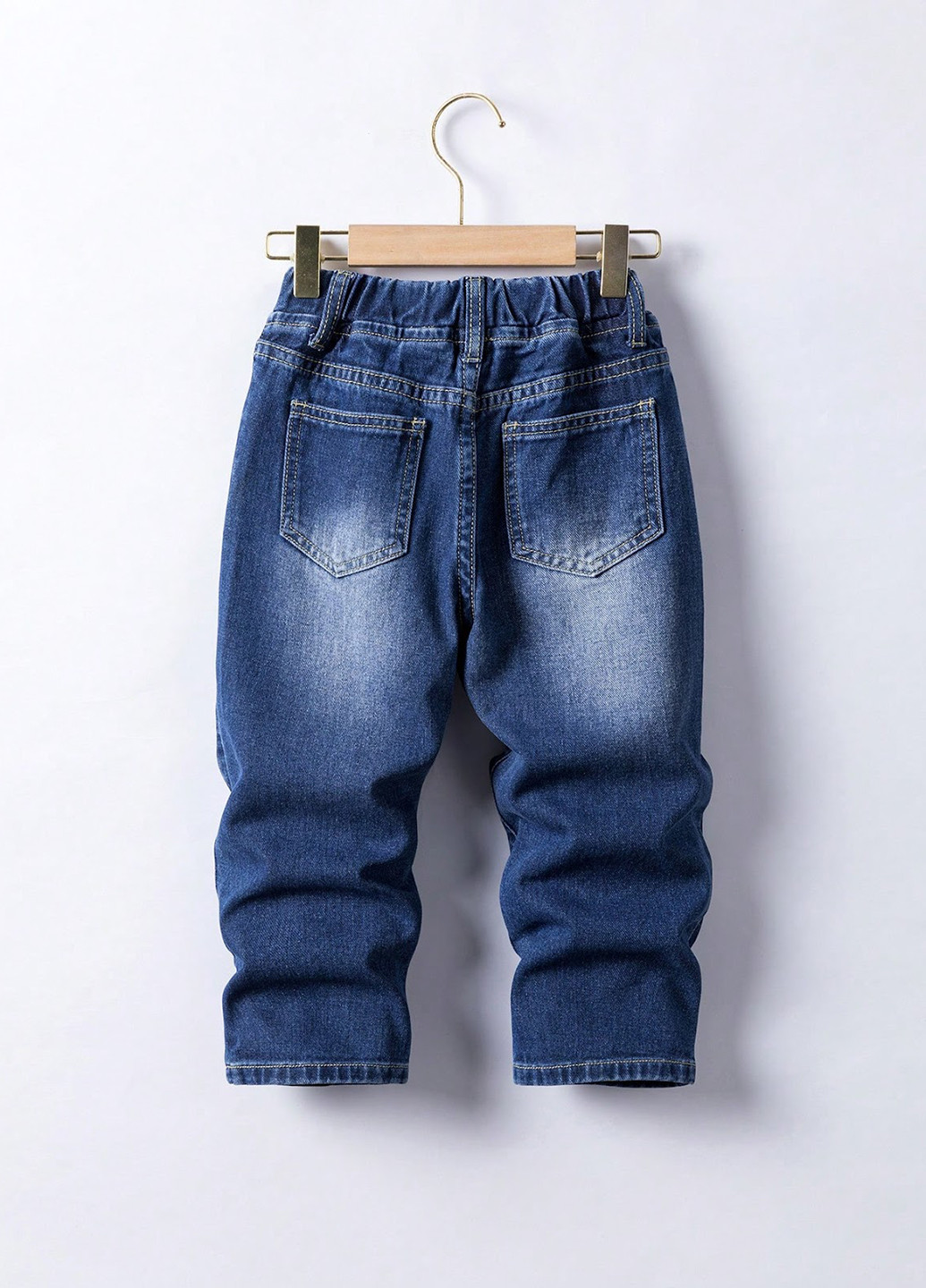 Синие демисезонные регюлар фит джинсы SHEIN