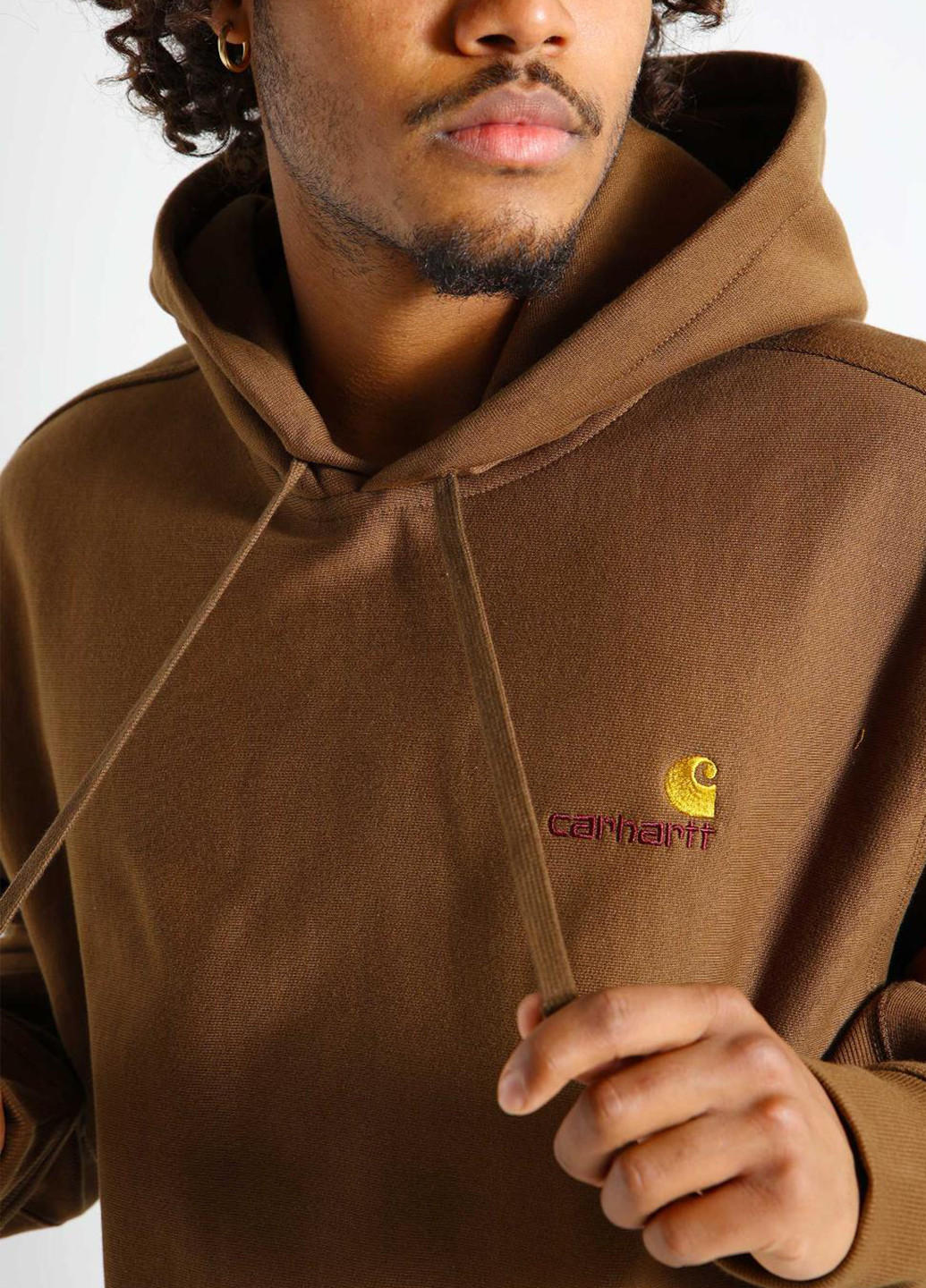 Худі I028279-1ZDXX Carhartt HOODED AMERICAN SCRIPT SWEAT LUMBER (321963520)