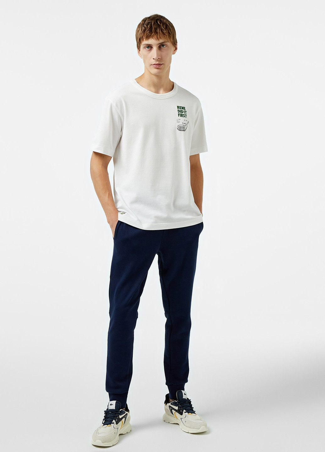 Біла футболка Lacoste