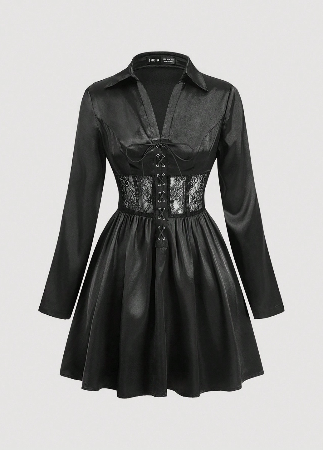 Черное вечернее, кэжуал платье SHEIN однотонное