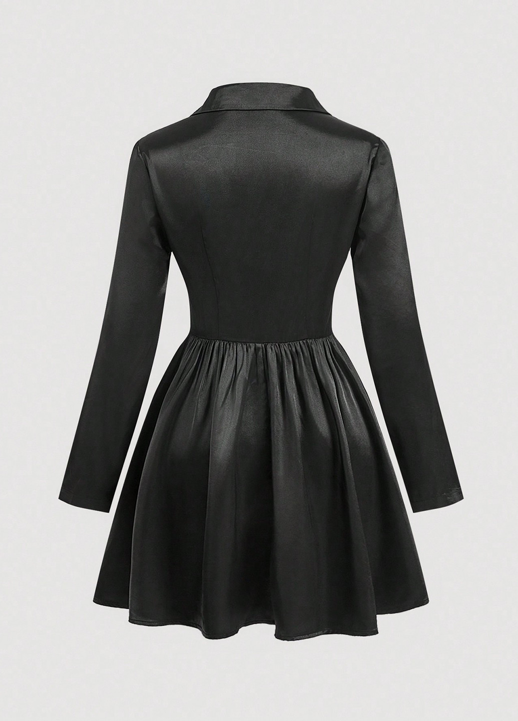 Черное вечернее, кэжуал платье SHEIN однотонное