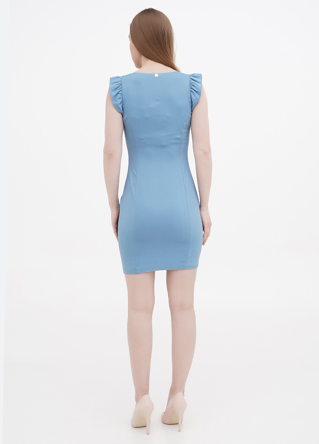 Голубое кэжуал платье футляр Liu Jo однотонное