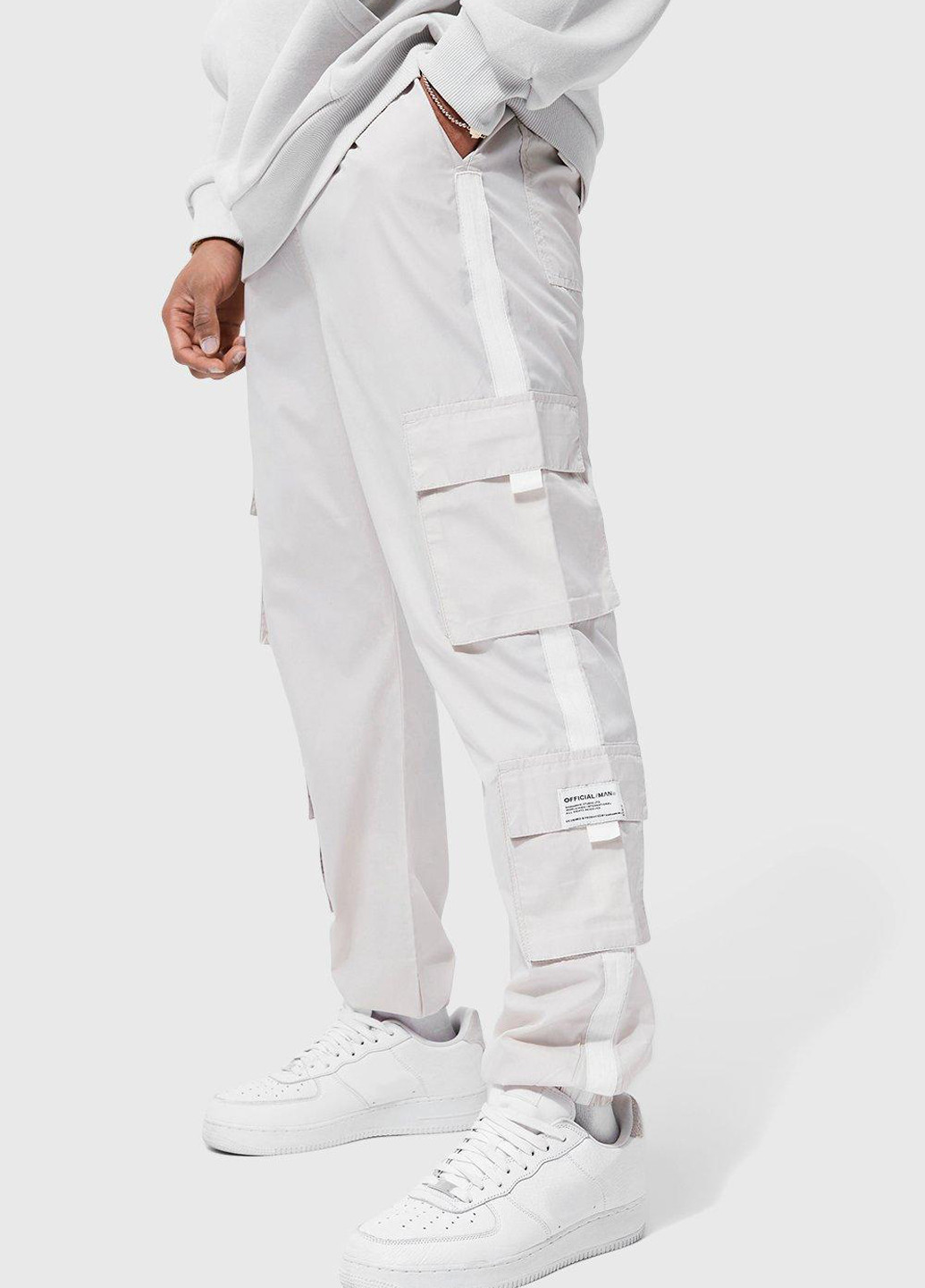 Белые кэжуал летние карго брюки Boohoo