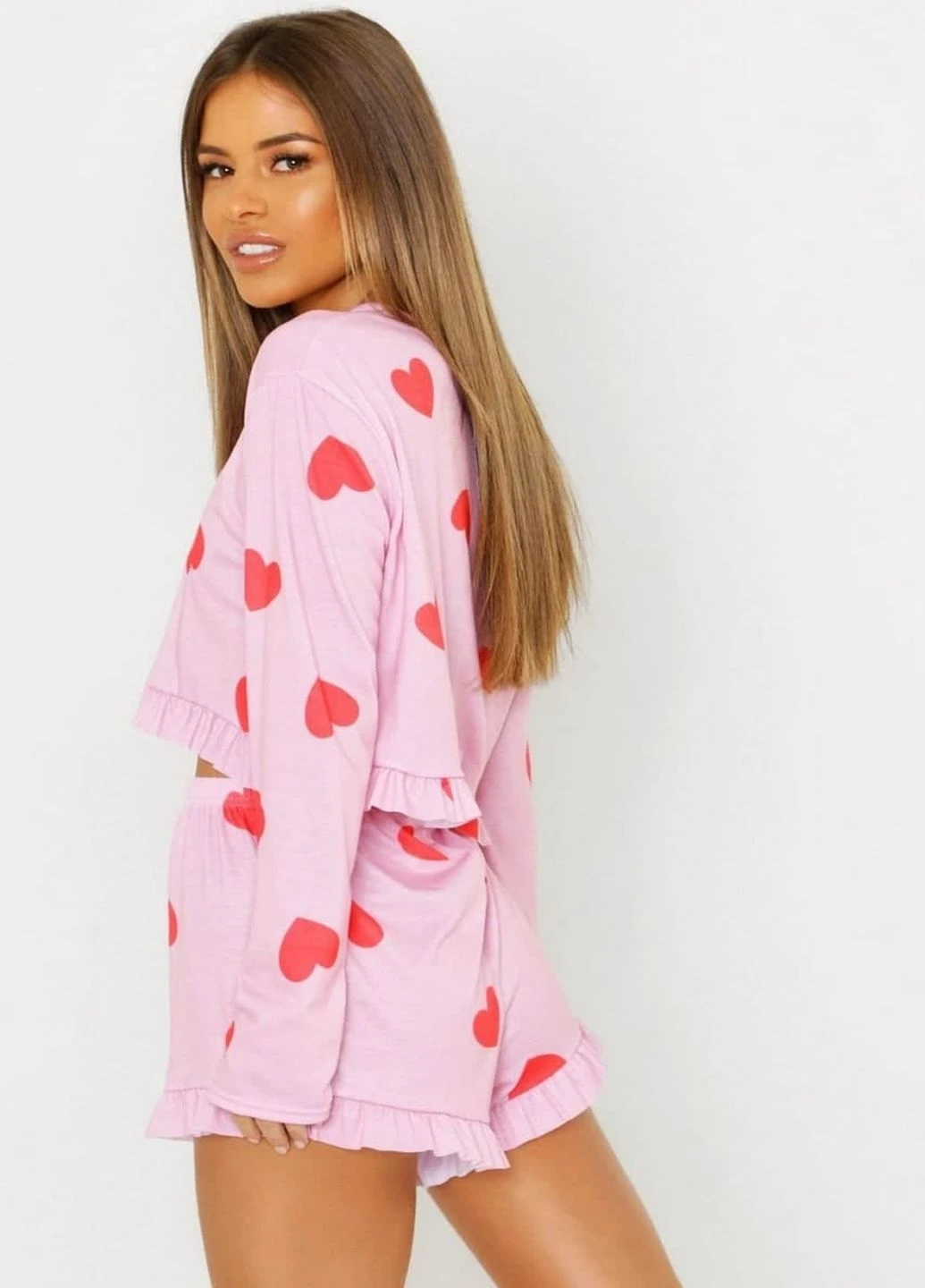 Розовая всесезон пижама Boohoo
