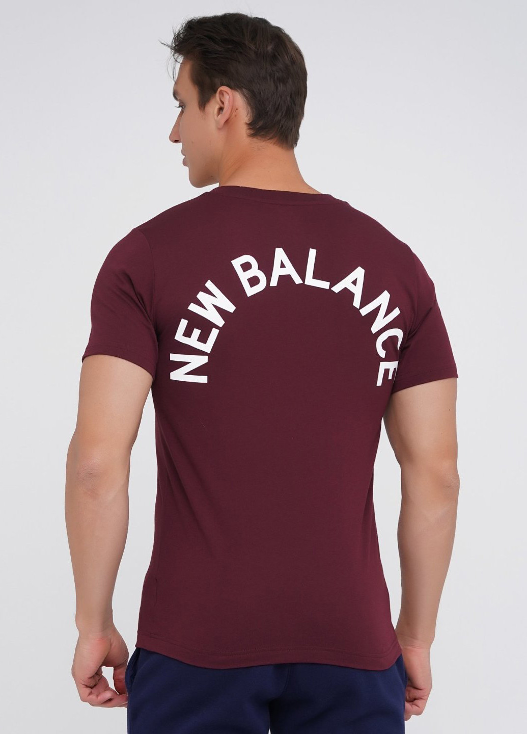 Бордовая футболка New Balance Nb Classic Arch