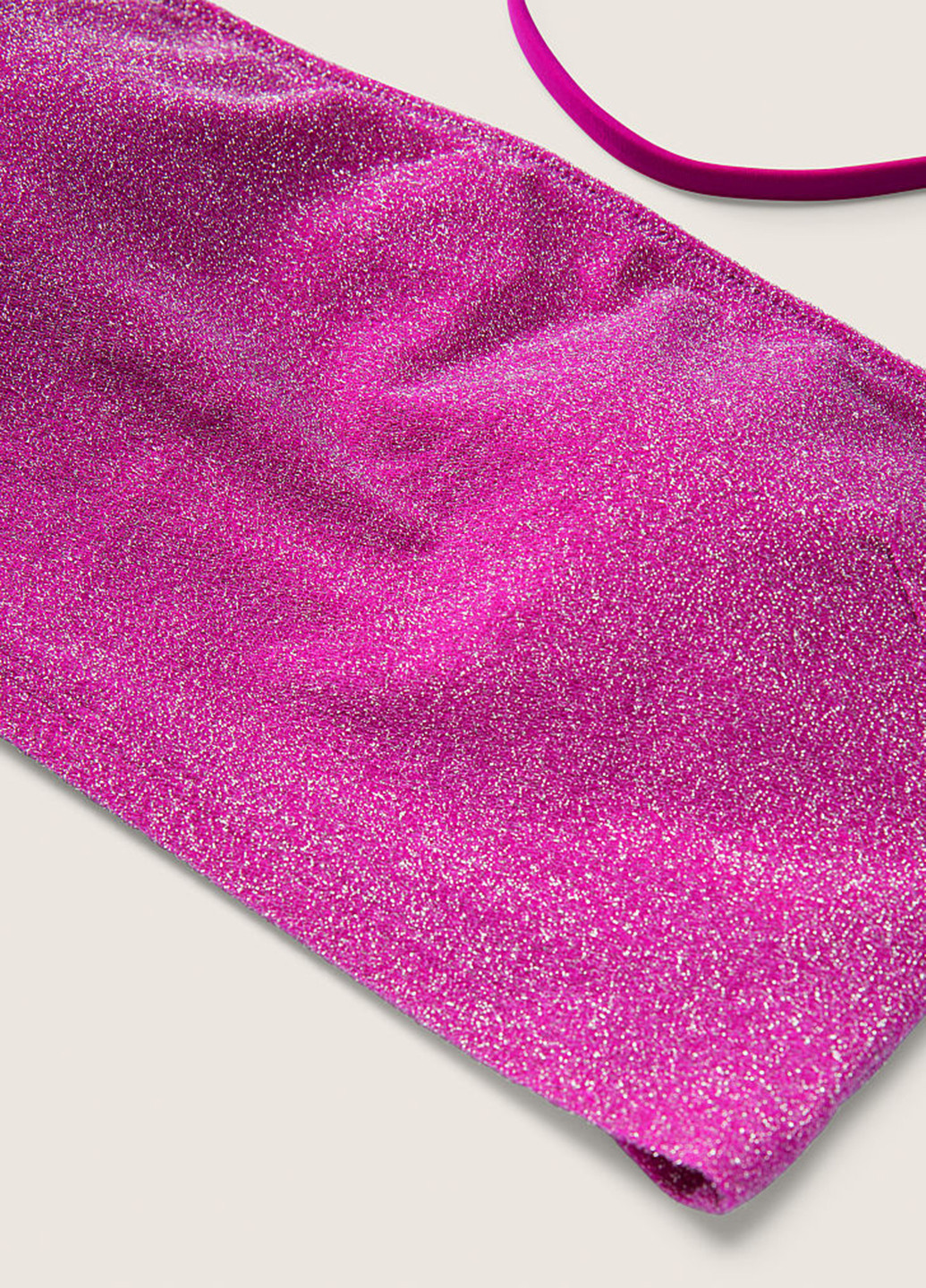 Розовый летний купальник (лиф, трусы) бандо, раздельный Victoria's Secret