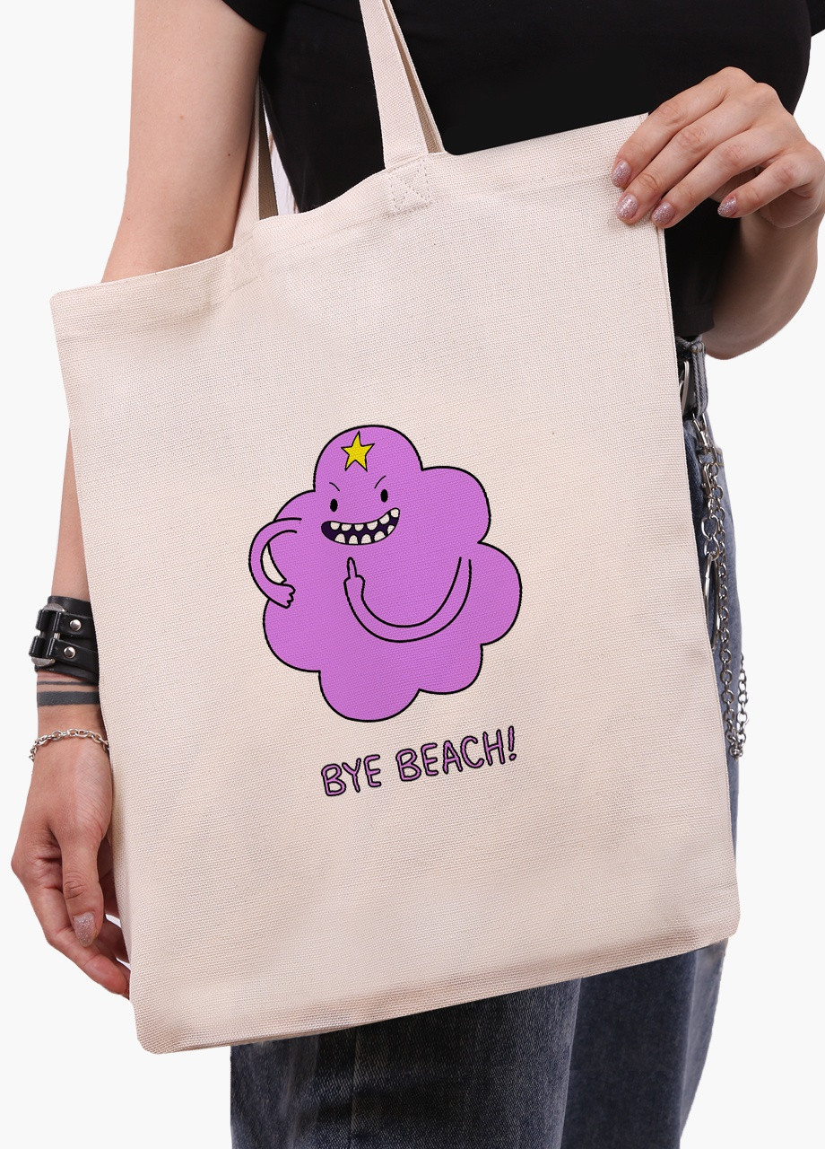 Эко сумка шоппер белая Принцесса пупырка Время Приключений (Adventure Time) (9227-1578-WT) экосумка шопер 41*35 см MobiPrint (216642183)