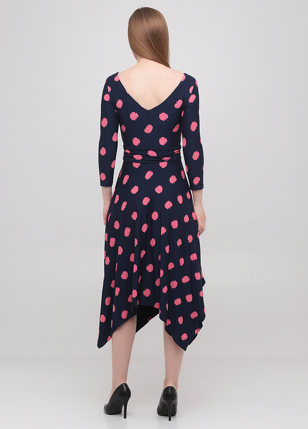 Темно-синее кэжуал платье клеш Boden с рисунком