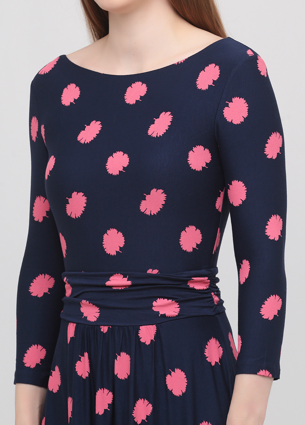 Темно-синее кэжуал платье клеш Boden с рисунком