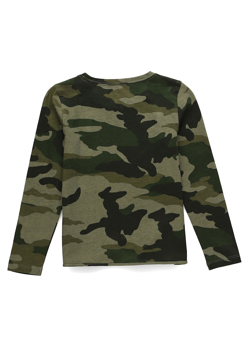 Зеленый демисезонный повседневный лонгслив Crewcuts камуфляжный