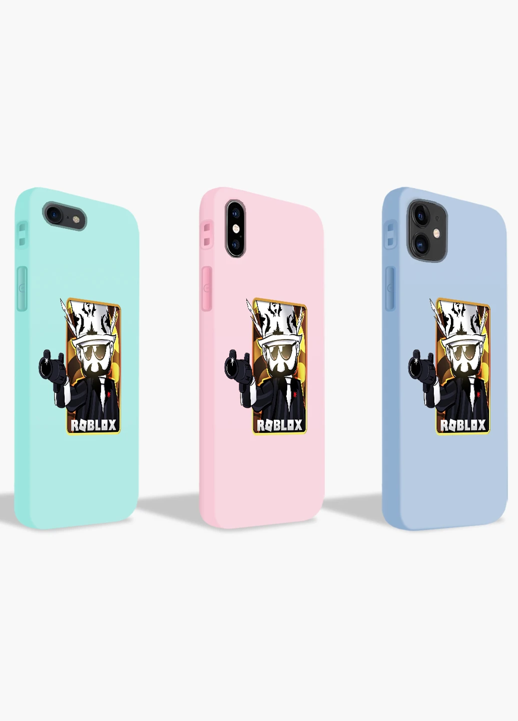 Чехол силиконовый Apple Iphone 8 Роблокс (Roblox) Белый (6151-1222) MobiPrint (219333649)