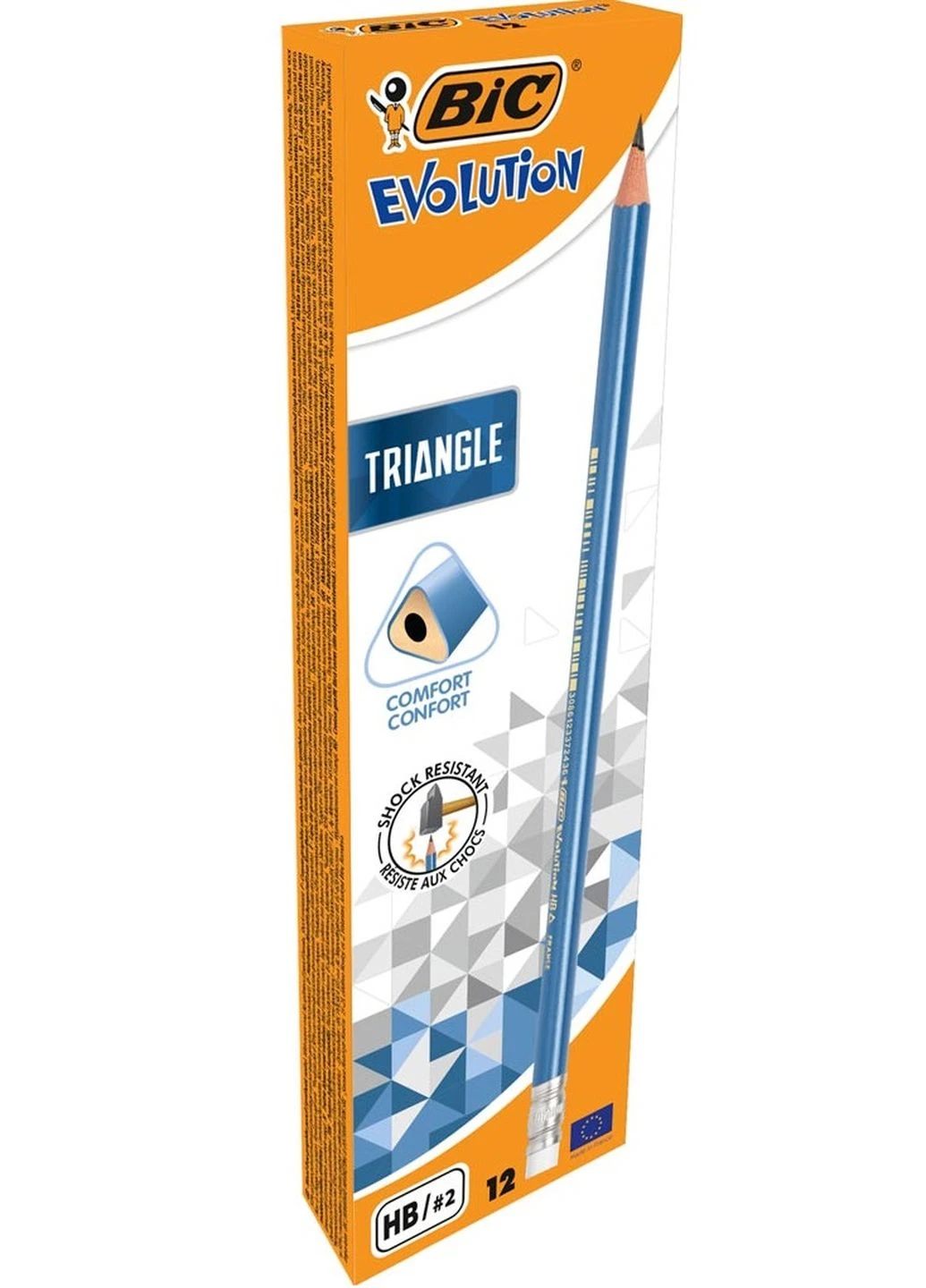 Набір олівців чорнографітних HB з ластиком 12 шт Bic (248407780)
