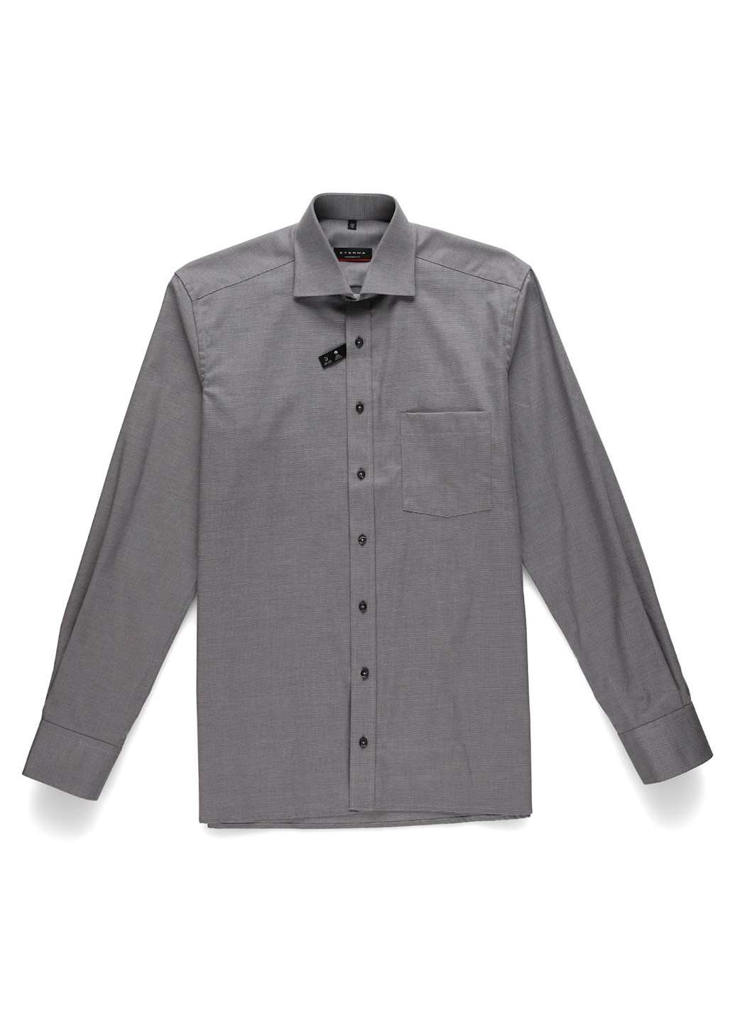 Серая классическая, кэжуал рубашка однотонная Eterna