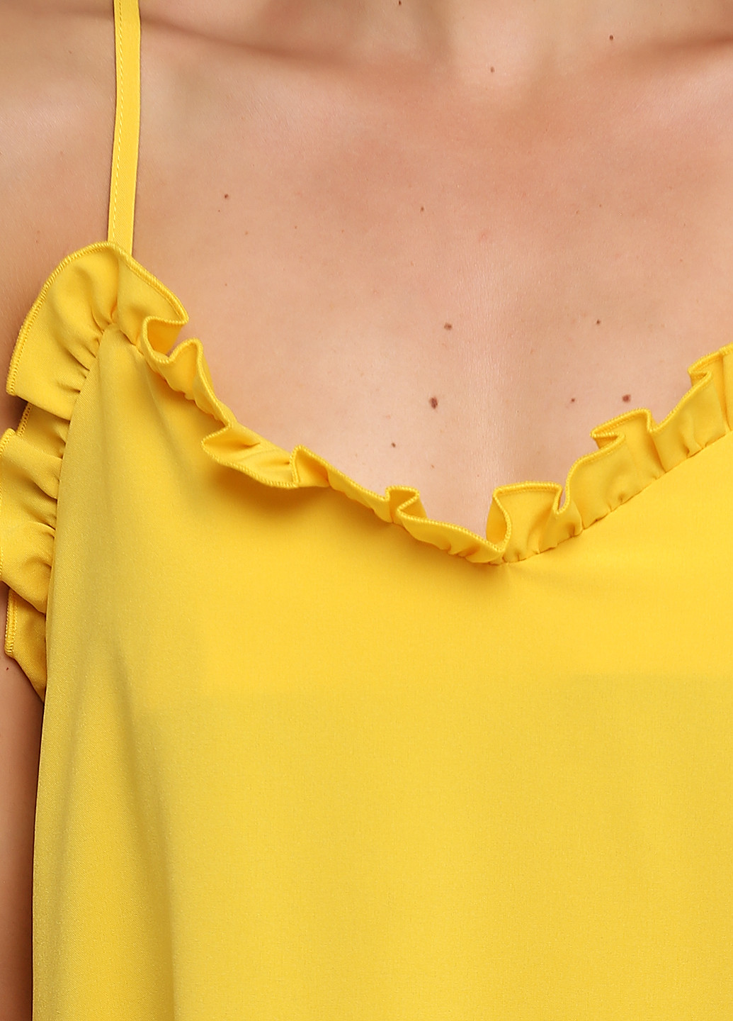 Желтое кэжуал платье а-силуэт ANVI однотонное