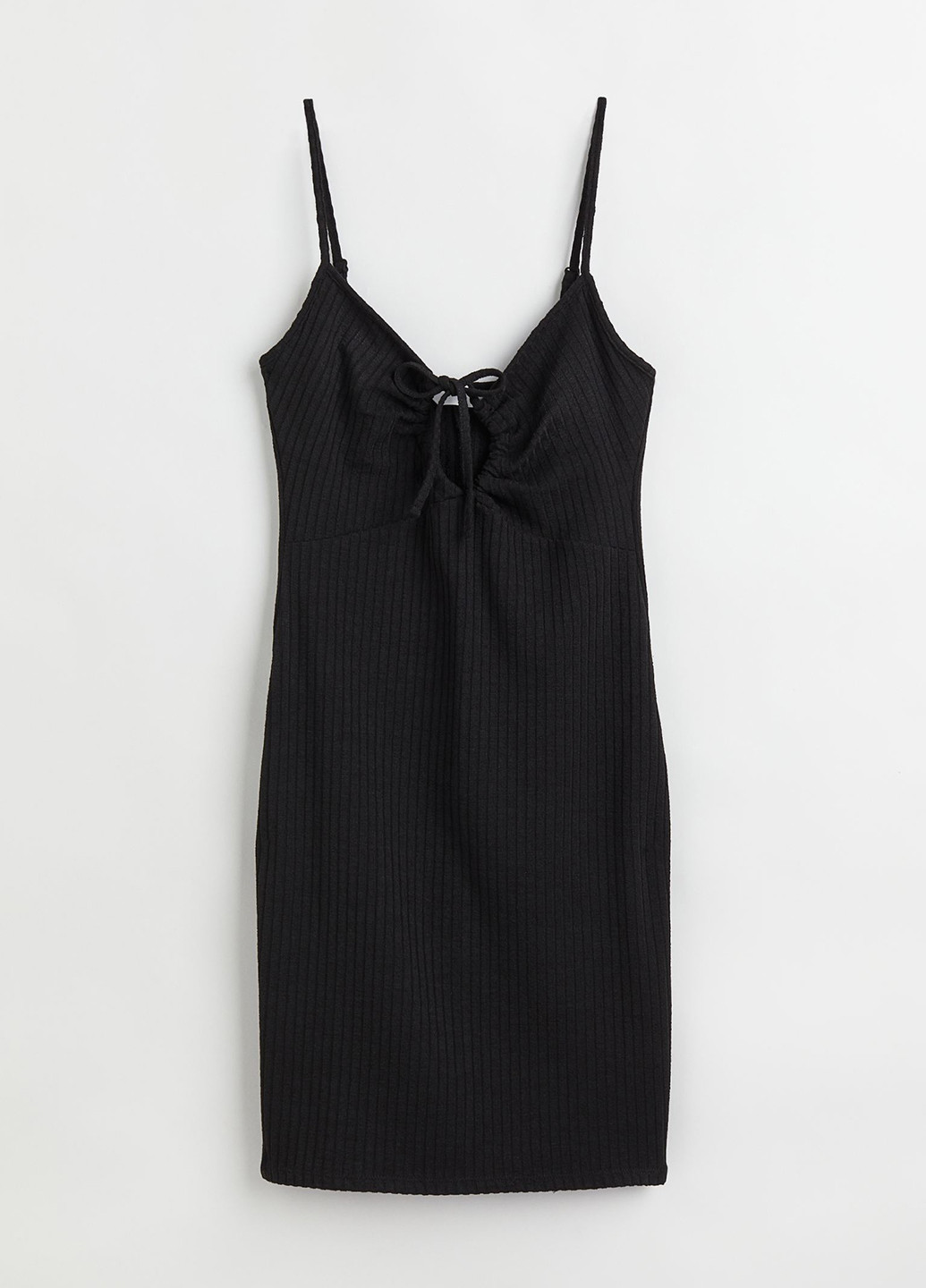 Черное кэжуал платье платье-майка H&M однотонное