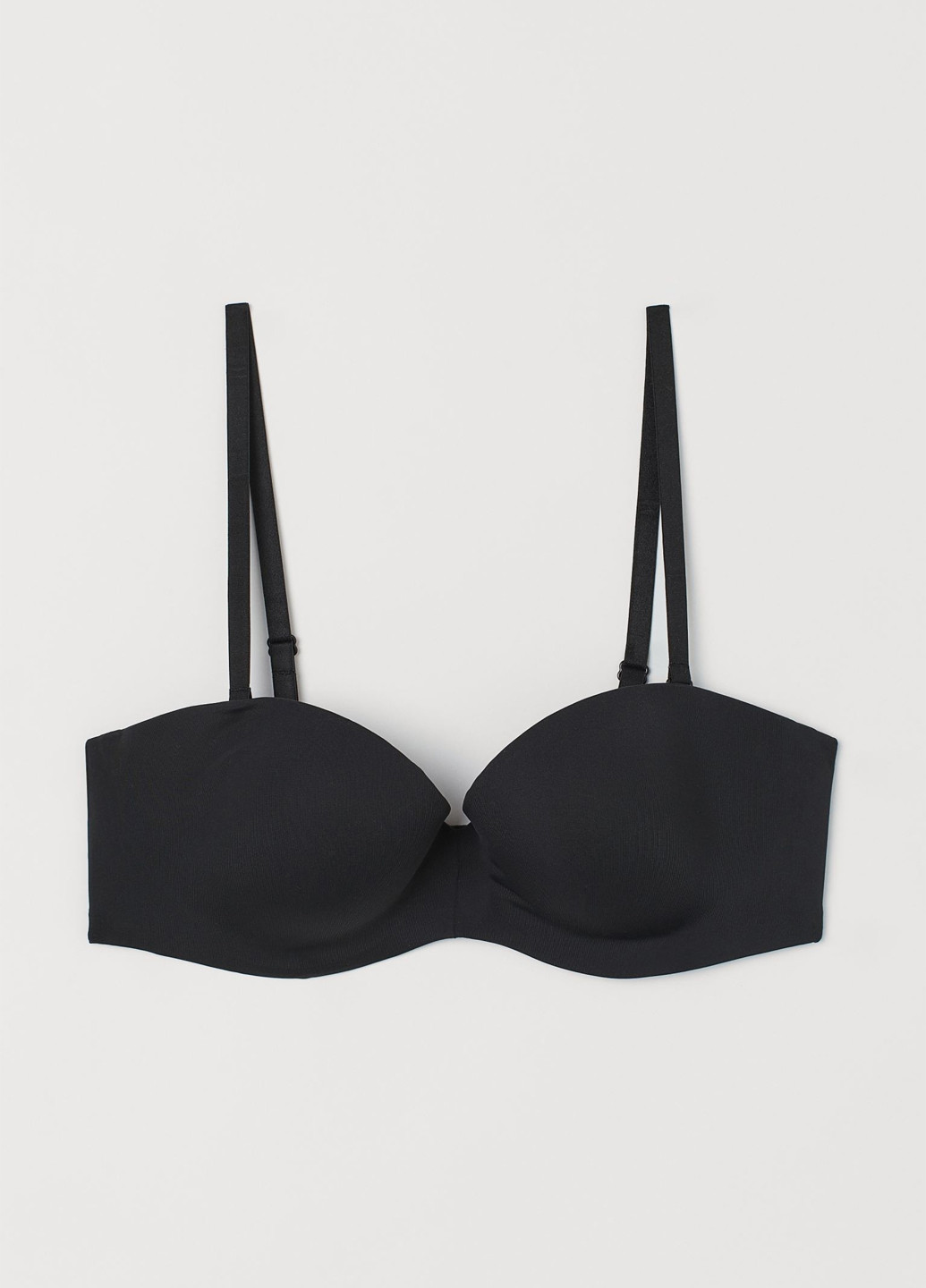 Чёрный балконет бюстгальтер H&M с косточками полиамид, микрофибра