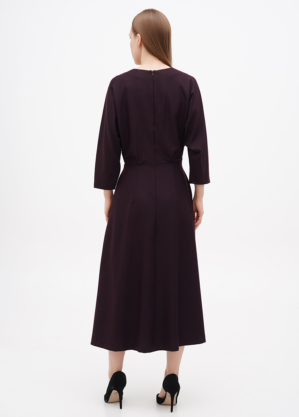 Бордова кежуал сукня S.Oliver однотонна