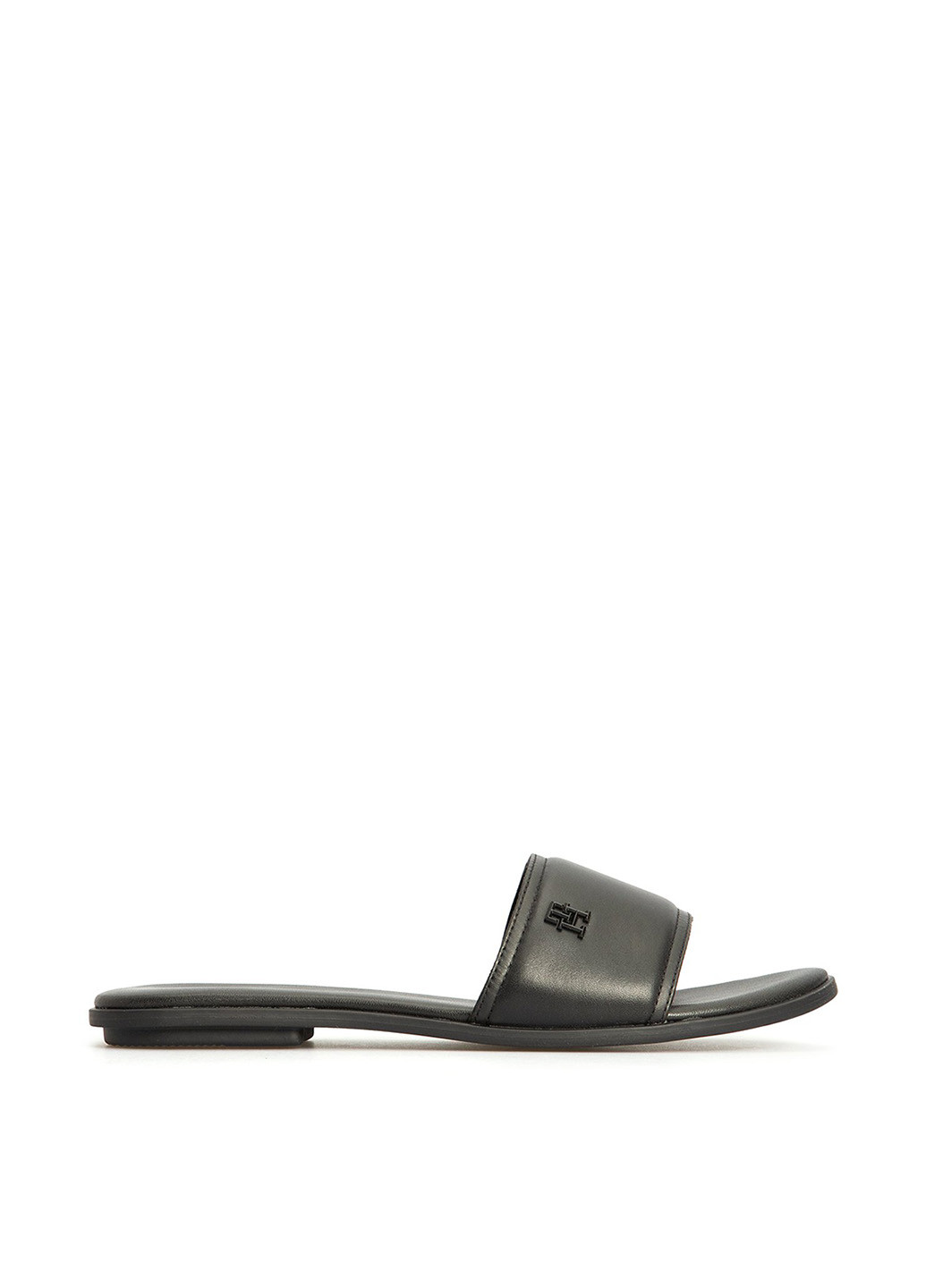 Черные шлепанцы Tommy Hilfiger с логотипом