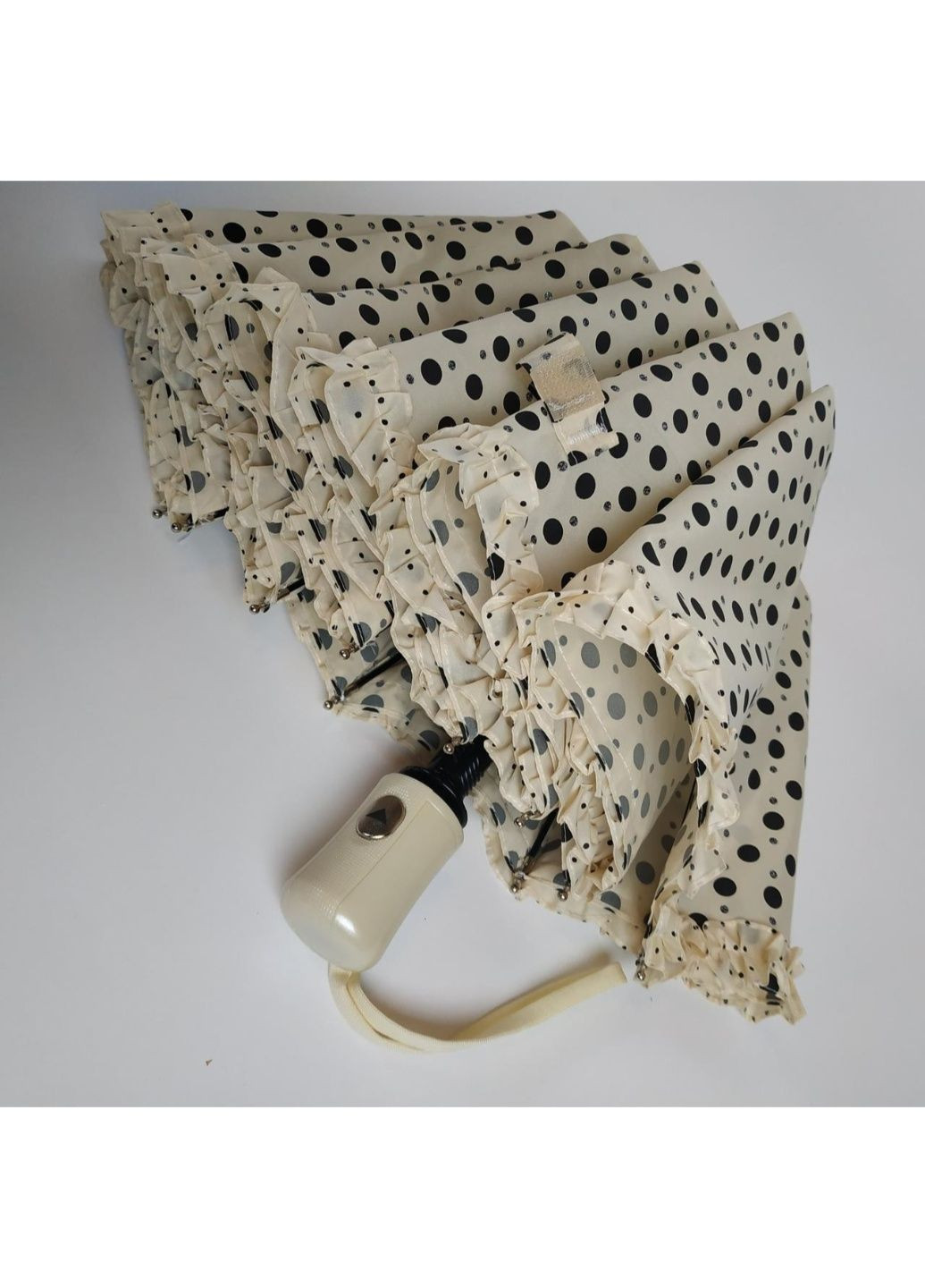 Бежева парасолька напівавтоматична жіноча 101 см S&L (195705416)